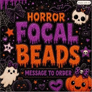 Horror Focal Beads Acrylic Beaded Pen Jewelry Making Crafts Charms Halloween